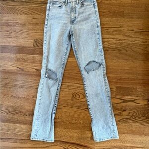 GAP Light Wash Skinny Jeans with Knee Rips